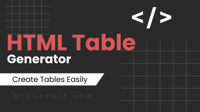 HTML Table Generator - Create Tables Easily