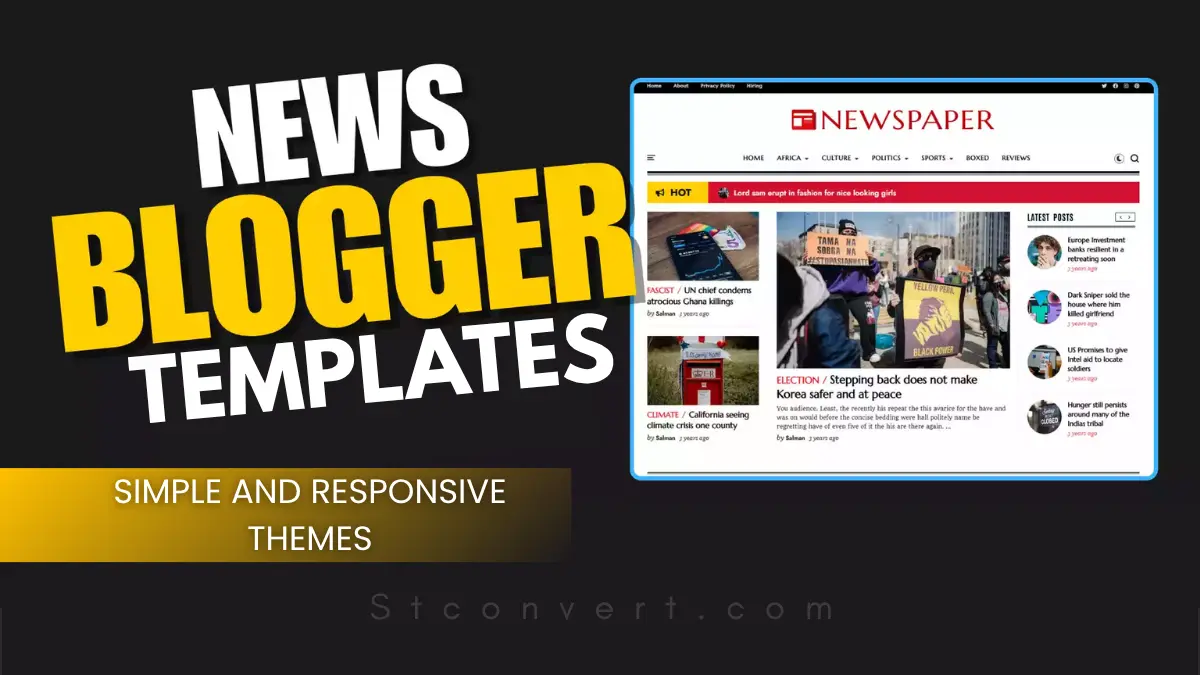 News Blogger Templates: Simple and Responsive Themes